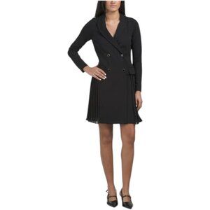 JULIA JORDAN Blazer Mini Dress With Chiffon Pleated Skirt